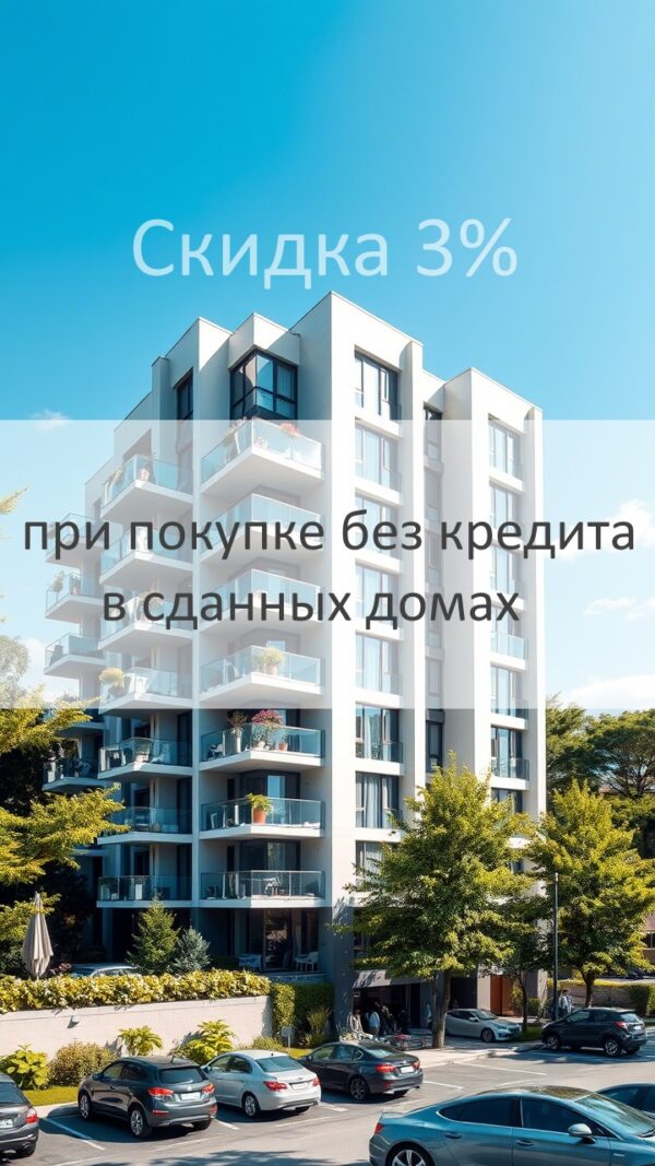 Купить квартиру со скидкой 3% Купить квартиру со скидкой 3%, при покупке без кредита